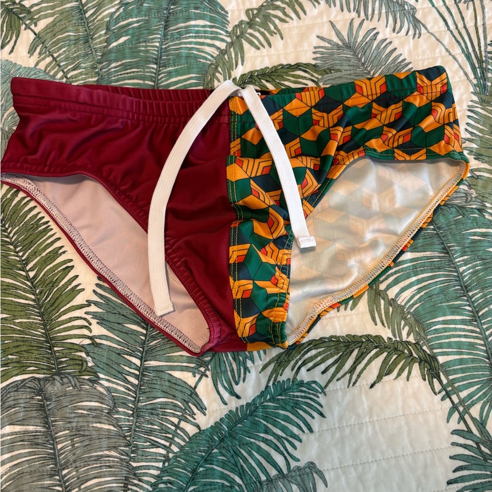 Colorful Geometric Men’s Swim Brief